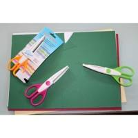 Ciseaux cranteurs 16 cm Modèle Vert découpe en forme de vagues