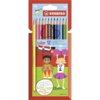 Crayons de couleur color, hexagonal, étui de 12 - STABILO