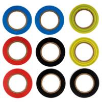 Ruban adhésif isolant 15mmx10m - lot de 9 pièces - Gedimat - ZENITECH