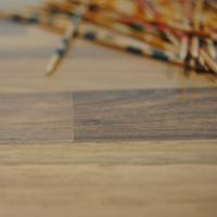 Plateau de table Ø90cm Noyer Lamellé - RestooTab