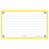 Paquet de 32 Fiches Bristol flashcards 2.0 Non Perforées 75x125 mm A7 ligné jaune
