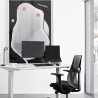 Fauteuil Verus dossier triflex graphite Herman MILLER avec accoudoirs