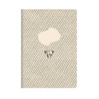 Carnet piqûre textile 14,8x21cm 64pages 5x5