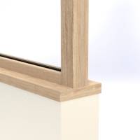Kit habillage verrière alu chêne clair - 1198 x 1159 mm - Gedimat - MANUFACTURE DE FRANCE