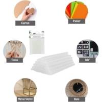 Pack de 25 Bâtons de Colle chaude 7mm Transparent pour Pistolet à Colle Glue Gun