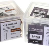 Vis de couverture tête fraisée bombée avec rondelle EPDM ø20 inox A2 RAL 7016 4,5 x 100 mm - Gedimat