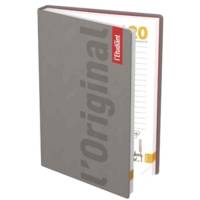 Original Agenda Scolaire Journalier 15x20cm 352p Couv PVC taupe