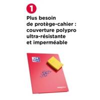 Cahier Easybook agrafé 17x22cm 96 pages grands carreaux 90g vert