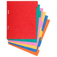 Jeu d' intercalaires carte lustrée 225g 6 positions format écolier 17x22cm