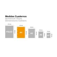 Cahier à spirale - A4 (21x29,7cm) - Petits carreaux - 120 pages - couverture en polypro rose