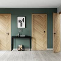 Bloc-porte pleine SUMBA plaqué bois chêne Hui.72 à 100 mm - 204 x 83 cm - gauche poussant - Gedimat - SOGAL