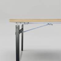 Table pliable Tambu 160x80cm vert celadon chants bois - intérieur - RestooTab