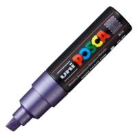 Marqueur pointe large biseautée pc8k 8mm violet métal - POSCA