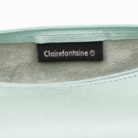 Trousse CUIR TEINTÉ Diam 5,5 x 22 cm Vert pistache