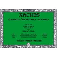 Bloc 20 feuilles 18x26 300g grain fin blanc naturel