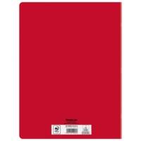 Cahier agrafé polypro 24X32 192P 70G grands carreaux rouge