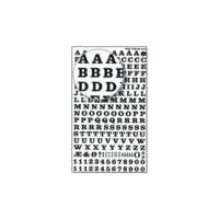 Planche de Lettres et Chiffres Transferts (1 Feuille) DD4F 6 mm Noir
