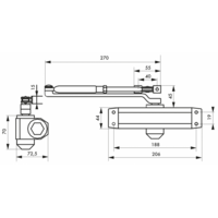 Ferme porte éco hydraulique blanc vsp force 4 - Gedimat - THIRARD