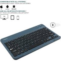 Clavier pour tablette Bluetooth AZERTY Français - Bleu