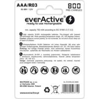 Pack 4 Batterie NiMH Micro AAA 800 mAh