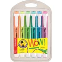 Etui de 6 Surligneurs de poche SWING COOL Pte Biseautée 1 - 4 mm - STABILO