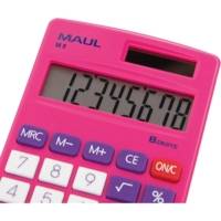 Calculatrice de poche M 8, 8 chiffres, rose - MAUL
