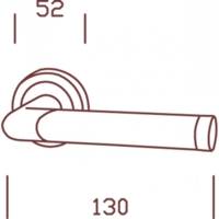 Ensemble de poignées de porte MALTE sur rosaces en zinc chromé finition nickelé satiné - Gedimat