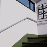 Main courante aluminium gris - Ø 40 mm x L.2 m - Gedimat