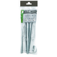 Cheville traversante D12x120mm avec vis tête hexagonal D9x125mm - Gedimat