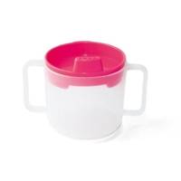 Tasse à anses et bec fixe translucide 22cl avec couvercle