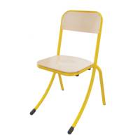 Chaise TRÉVISE AST assise et dossier bois Blueprotech® piètement époxy - T6 - Rouge RAL 3000 - Mobidecor