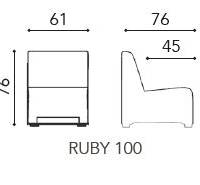 Fauteuil RUBY 1 place