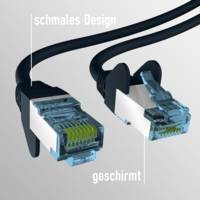 Câble réseau CAT. 7 jusqu'à 10 Gbit – Câble LAN 0,25 m S/FTP PIMF – Noir