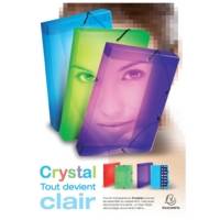 Classeur 4 anneaux 15 mm polypropylène Crystal - A4 - Cristal - EXACOMPTA