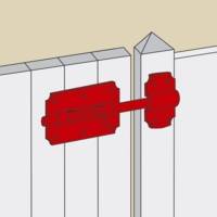 Verrou de box à visser avec gâche Ø10 mm - Gedimat - AFBAT