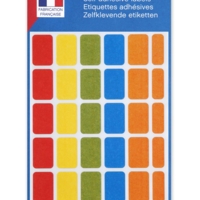 Sachet de 120 étiquettes de couleur 12x18 mm Assorties