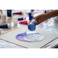 Kit découverte Pouring 4x59ml acrylique + Silicone 50ml + canvas board - PÉBÉO