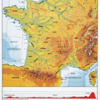 Cartes de géographie France physique parlante / muette