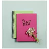 Bloc 1/2 Zap Book encollé grand coté 80 Feuilles A5 80g couvertures assorties