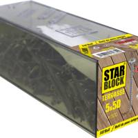 Vis STARBLOCK terrasse inox A2 double filet tête réduite 5 x 50 mm - Gedimat - NORAIL