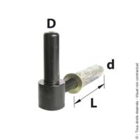 Gond à visser Ø16 mm 110 mm noir + cheville en métal - Gedimat - AFBAT