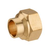 Manchon fer-cuivre droit laiton brut - femelle ø12 x 17 mm - Gedimat - NOYON ET THIEBAULT