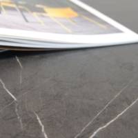 Table pied noir Ø70cm marquina - intérieur - RestooTab