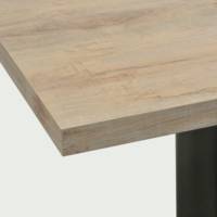 Table pied noir 160x80cm tanin naturel - intérieur - RestooTab