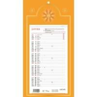 Calendrier mural mensuel 16 x 33 cm  12 Feuilles coloris aléatoire