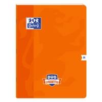 Cahier duo agrafé 24X32 cm 96 pages  grands carreaux coloris aléatoires