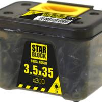 Vis agglo/bois STARBLOCK acier zingué tête fraisée empreinte Torx 3,5 x 35 mm - Gedimat