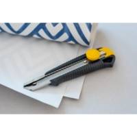 Cutter corps élastomère guide inox lame 18mm - Gedimat - STANLEY