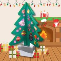 Lot créatif Noël 4 peintures acryliques + 2 gel pailletés + 30 sapins Carton - CLEOPATRE
