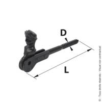 Arrêt de volet bergère à visser noir - 115mm - Gedimat - AFBAT